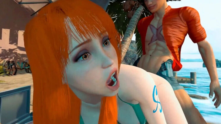 Nami gets wild at the beach - Hot 3D Hentai Fuck with Big Tits & Anal