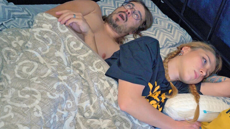 Stepdad Sneaky Anal Creampie Under Blankets - Teen Stepdaughter Moans Loud