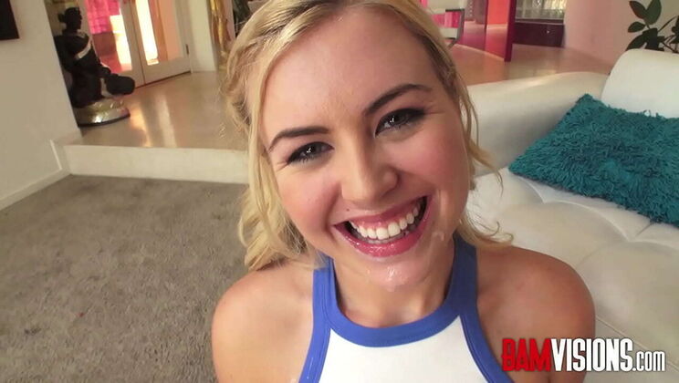 Blonde Babe Summer Takes Big Cock Deep in Throat and Begs for Anal