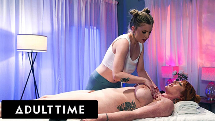 Busty MILF Lauren Phillips Gets Full Body Lesbian Massage From Hot Masseuse Octavia Red