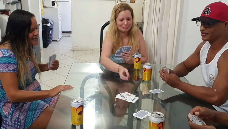 Hot Latina Cuckold Fetish - Best Friend Hidden in Card Game - Paty Butt & Alex Lima Full Scene