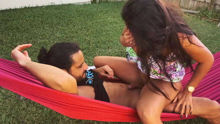 Sexy Latina Wife Jolla Pr Gets Her Wet Pussy Licked Outdoors on a Hammock