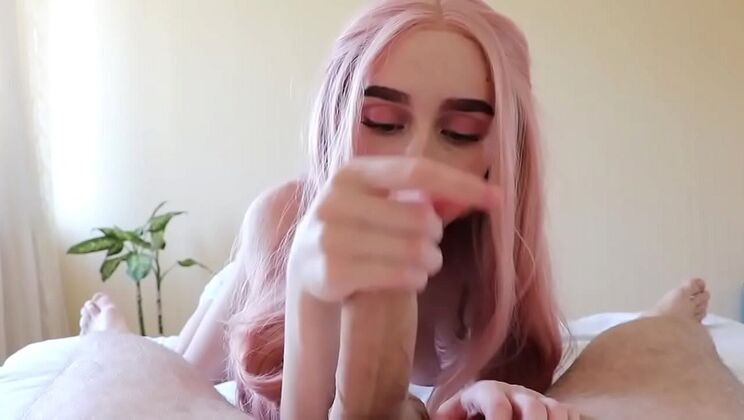 SladkiSlivki step mom's friend daughter gets face fucked and blowjob by big cock