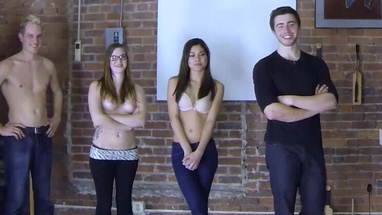 Big Tits Neighbor Strip Game With Friends - Busty Teen Gets Screwed After Losing Bet