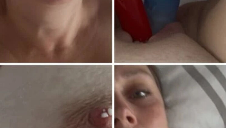 Saskialove87 German Amateur MILF Double Dildo & Vibrator Solo Masturbation Orgasm