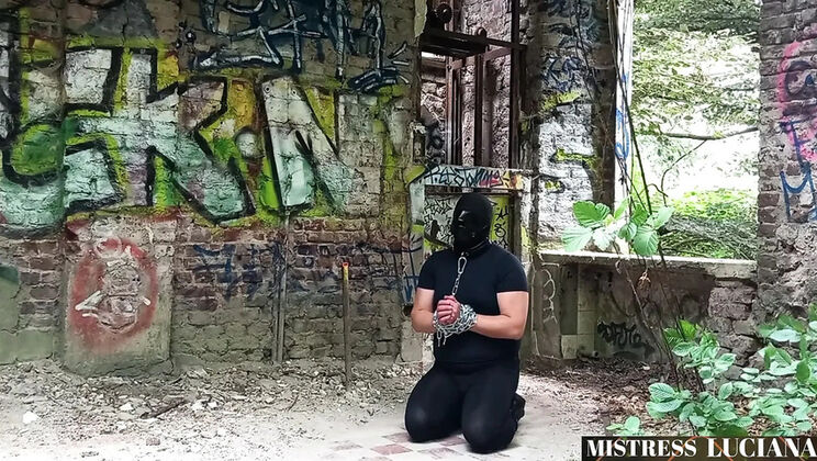 Mistress Luciana Dominates Slave with Piss in Eye - Extreme German BDSM Humiliation