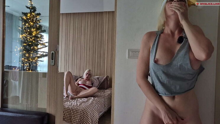 Step Sister Caught Masturbating - Two Blonde Amateur Twins Moan & Orgasm Together