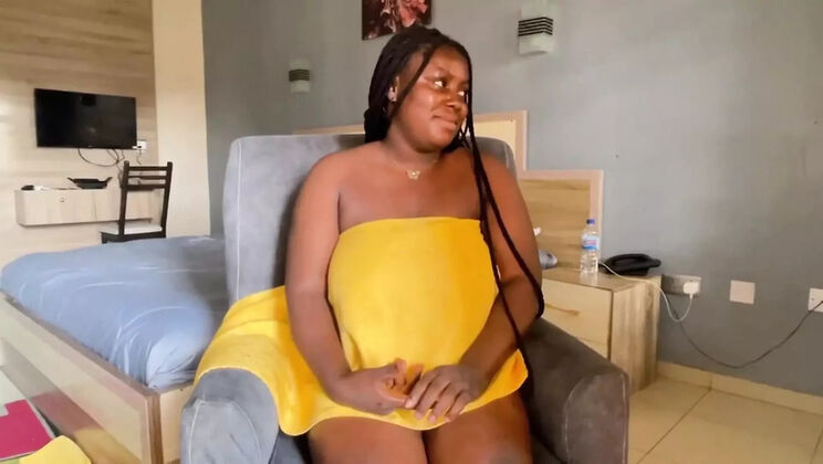 First Time Pregnant Pornstar Interview - Big Natural Tits Nigerian Actress Solo HD