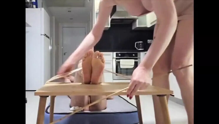 Mistressrola Punishes Disobedient Servant With Foot Torture & BDSM