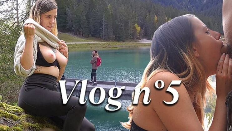 Amateur Teen Vlogger Norage Outdoor Van Blowjob & Doggy Style Orgasm in Forest