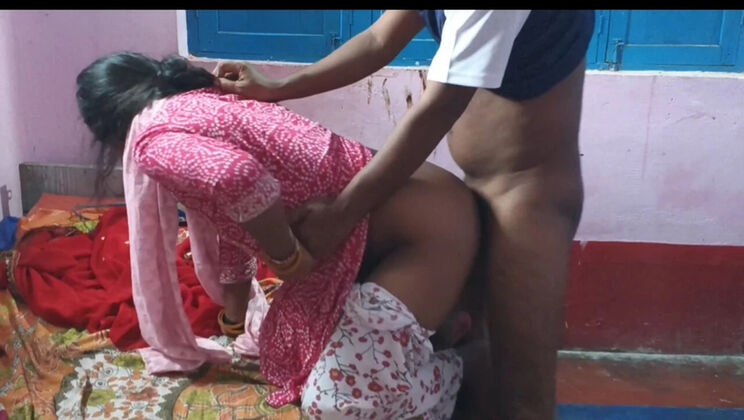 Desi Village Bhabhi Hot Sex with Indian Parosi - Anal Doggy Style