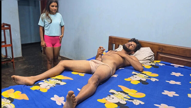 Step Brother and Step Sister Hard Rough Fucking in Shared Bed - Shashi X