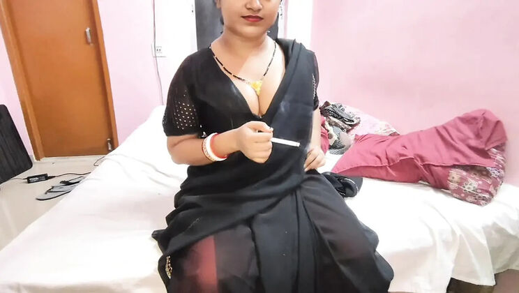 Bhabhi Smoking and Sharing Honeymoon Secrets - Deep Throat Blowjob in Hindi
