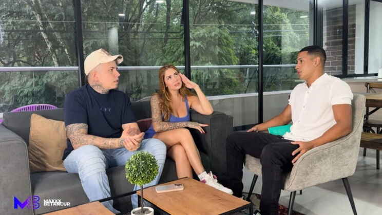 Sexy Colombian Couple Threesome with Horny Therapist Monique Fuentes - Big Tits, Big Ass, Rough Sex