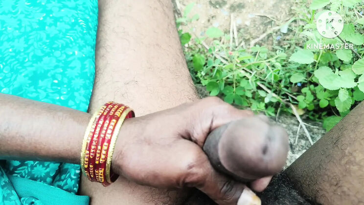 Excited Indian Aunty Hand Fucks Monster Cock in Jungle - Big Tits Uncensored HD