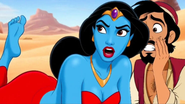 Aladdin Cartoon Porn: Horny Genie Fulfills Dirty Desires in Sexy Anime Fantasy