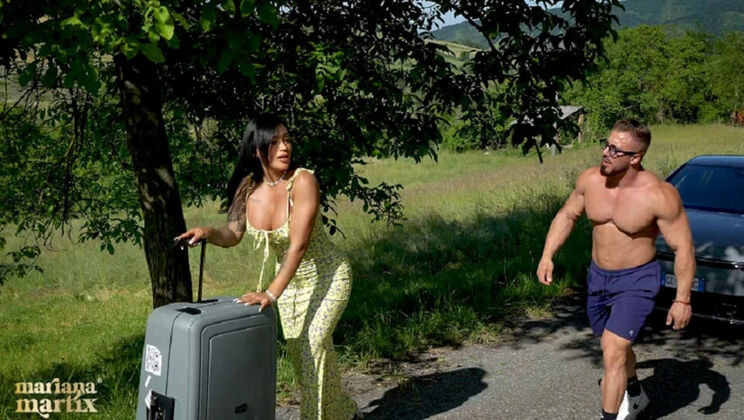 Big Ass Latina Mariana Martix Fucked Hard by Muscular Italian Man Outdoor