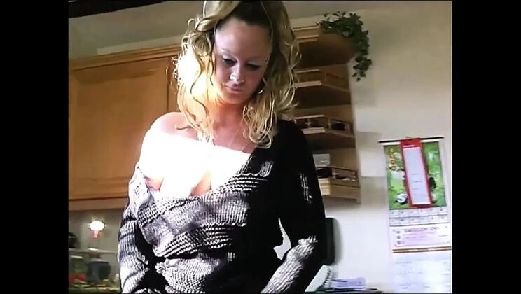 Natalie K Gets Facial and Cum in Mouth from Kitchen Floor Cleaner