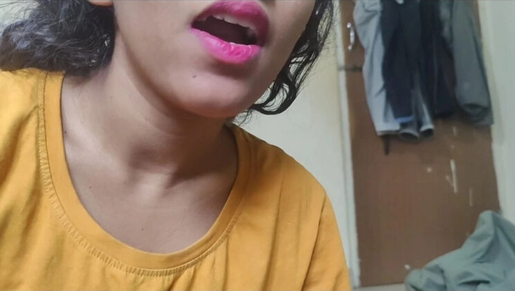 Pink Lips Telugu Teen Sister Brutal Face Fuck Cum in Mouth