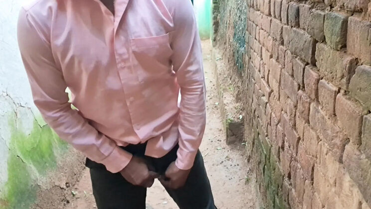 Desi Indian village girl with tight hairy pussy seduces older man