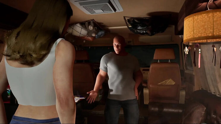 Furious Eva Mendez Look Alike Fucks Vin Diesel in Car Blowjob Hentai