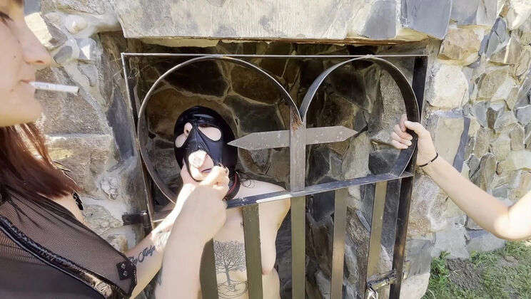 Mistress Zeida French Lezdom Human Ashtray - Skinny Slave Girl Tongue Punishment Extreme BDSM