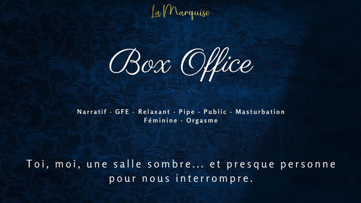 French Amateur GF Sucks Your Cock in Cinema & Fingers Herself to Orgasm