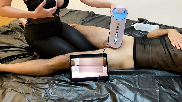 Big Tits Girlfriend Uses Blow Machine On Boyfriend For Intense Orgasm - Amateur Homemade BDSM