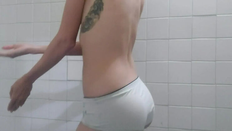Booty_factory Wetting Panties In Shower With Hairy Pussy And Big Ass