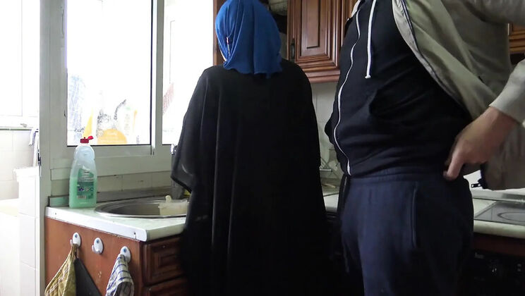 Hijab Maid Anal Doggystyle with Souzan Halabi - Big Cock Kitchen Fuck