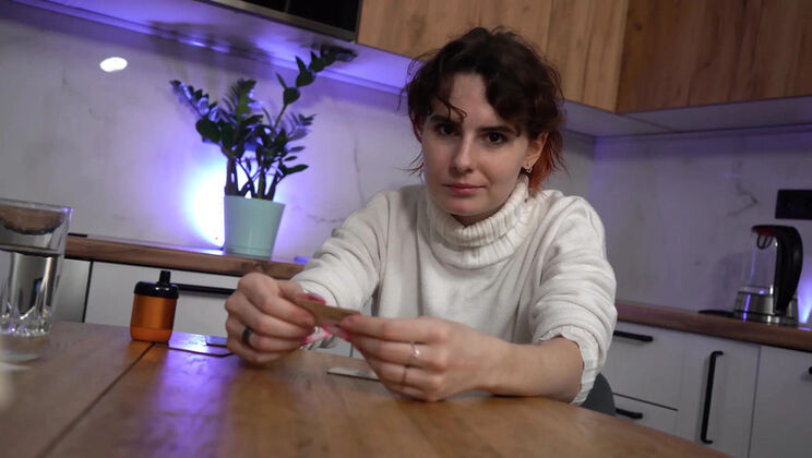 Darcy Dark Lost Blowjob Bet Card Game Amateur Brunette Petite Babe