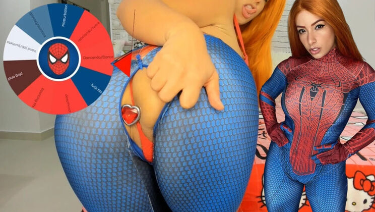 Spider-Man Cosplay Anal Fuck - Mary Jane Cock Hero Jerk Off Game with Brazilian Big Ass