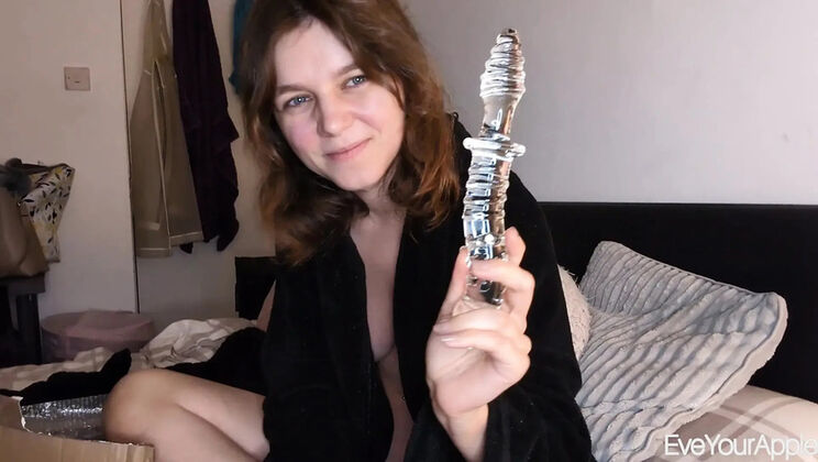 Amateur Scottish Teen EveYourApple Hot Summer Toy Haul - Glass Dildo & BBC Anal Solo Play