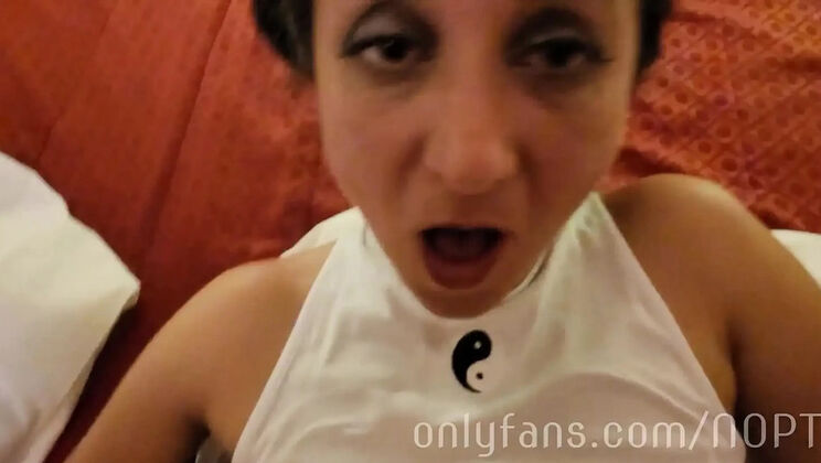 Noptika Cute Italian Brunette Gets Face Fucked Deep Throat Blowjob Then Squirts Big POV HD