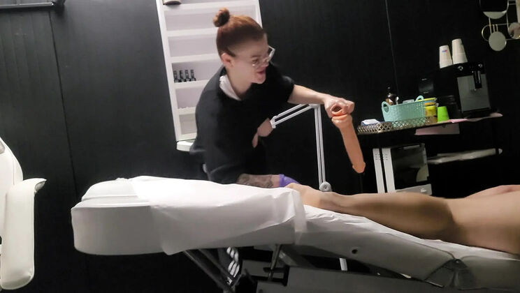 LuTosT Massage Turns Wild: Femdom Pegging Makes Him Fall Over on Sofa