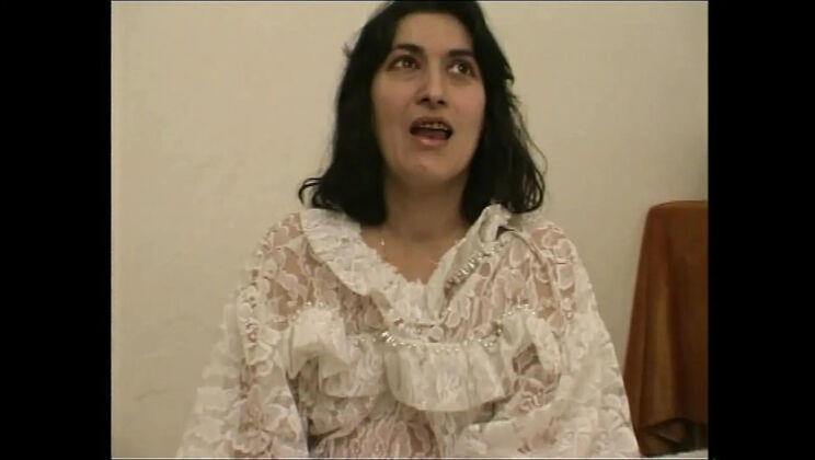 Italian Brunette Sucks Giant Fake Cock for Cumshot Facial Start