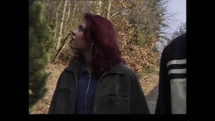 Redhead Wife and Husband Threesome Anal Blowjob Cumshot