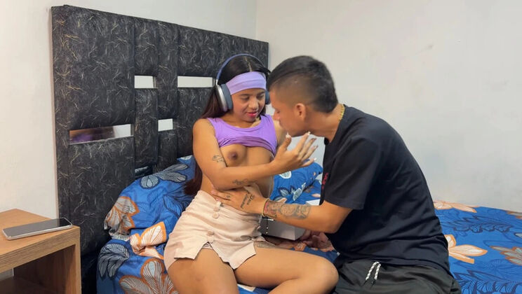 Indian Stepsister Angela Fox Gets Anal Creampie and Squirts from Big Cock - Rough Teen Sex