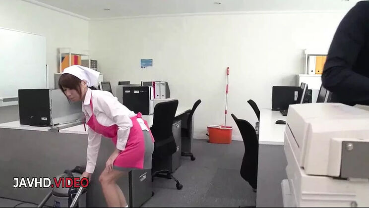 Chihiro Akino Hot Asian Office Lady Gives Deep Blowjob and Gets Creampie