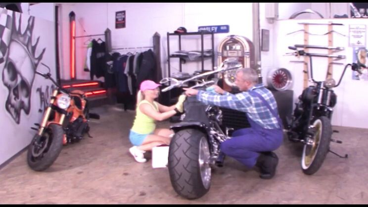 German Blonde Gina Gets Fucked Hard by Two Horny Dudes - Blowjob & Threesome Action