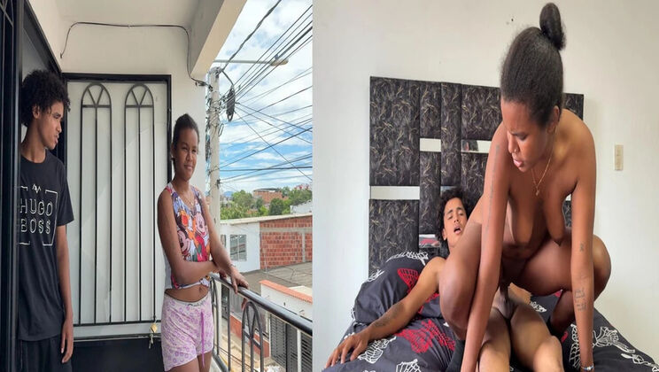 Latina stepsister gets comforted by big cock rough anal creampie