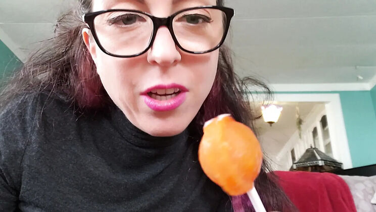 Nerdy Faery Loves Lollipops In Her Tight Asshole - Sweet Food Insertion Fetish