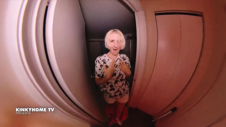 KinkyHome Hardcore Sex: Blonde MILF Pegging & Pussy Fucking Cumshot