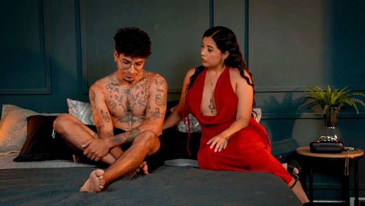 Stepmom Cheers Up StepSon After Breakup - Lina Henao Fucks Thiago Lopez Doggystyle