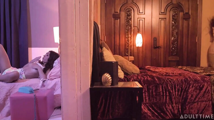 Shay Sights MILF Hears Stepdaughter Maya Woulfe Moaning - Joins Her For Wet Lesbian Sex & Pussy Eating