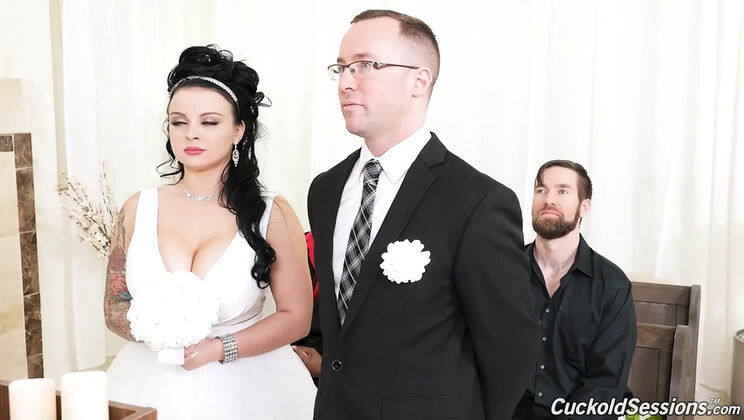 Payton Preslee Wedding Threesome - Rough BBC Cuckold Session