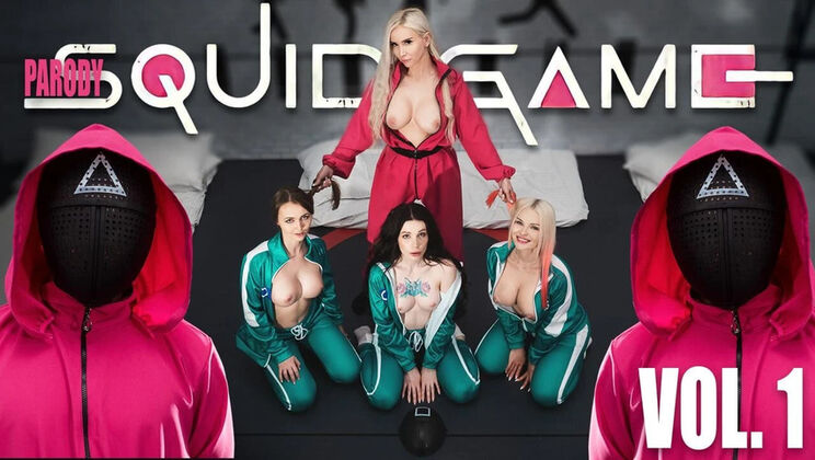 Squid Game Porn Parody: Ksu Colt & Sia Siberia Anal Threesome DP Cosplay