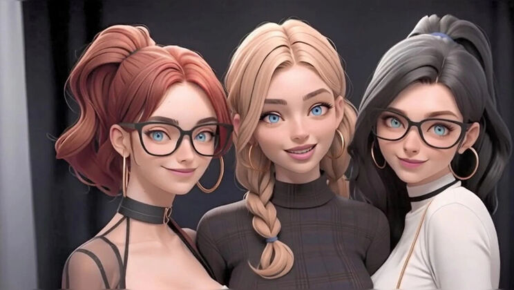 Hot British Students in Uniform Give Blowjobs and Swallow Cum - AI Generated Teen Sex