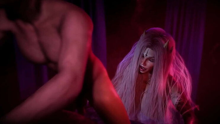 Hot MILF Succubus Blowjob and Big Black Cock Cum in Mouth