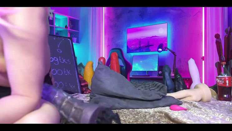 Siswet Anal Training with Dildo and Vibrator Solo Masturbation